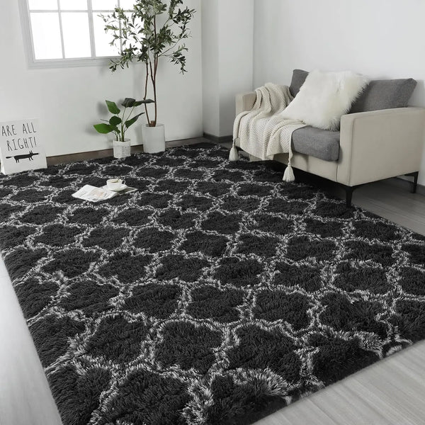 Large Plush Shag Area Rug – Soft Non-Slip Carpet