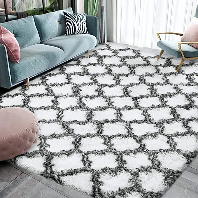 Large Plush Shag Area Rug – Soft Non-Slip Carpet