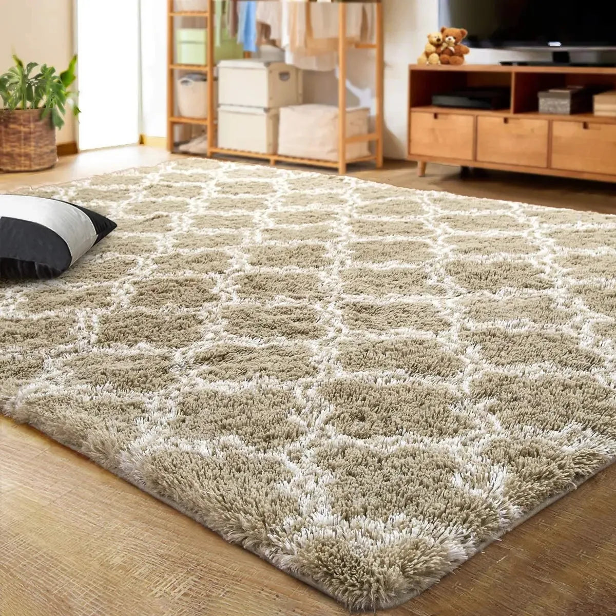 Large Plush Shag Area Rug – Soft Non-Slip Carpet