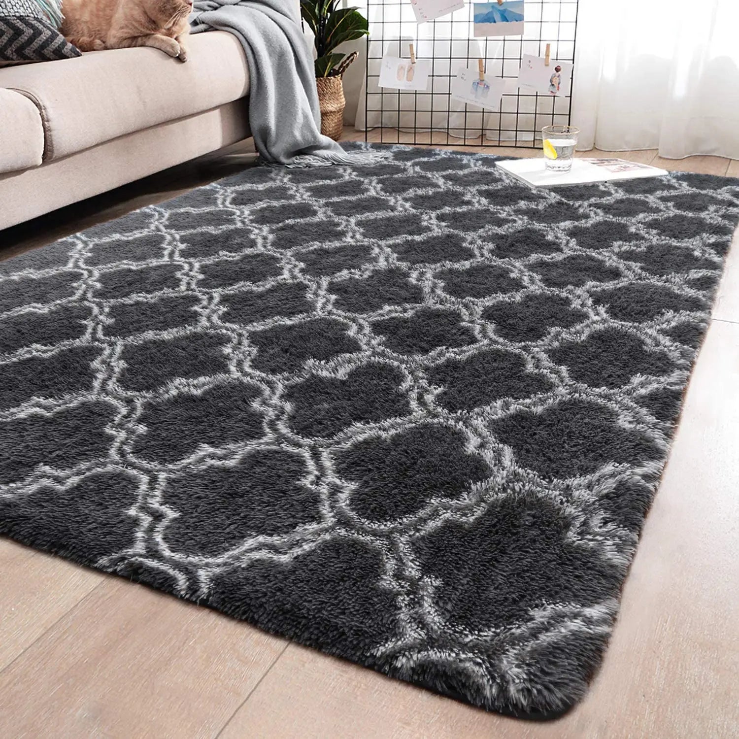Large Plush Shag Area Rug – Soft Non-Slip Carpet