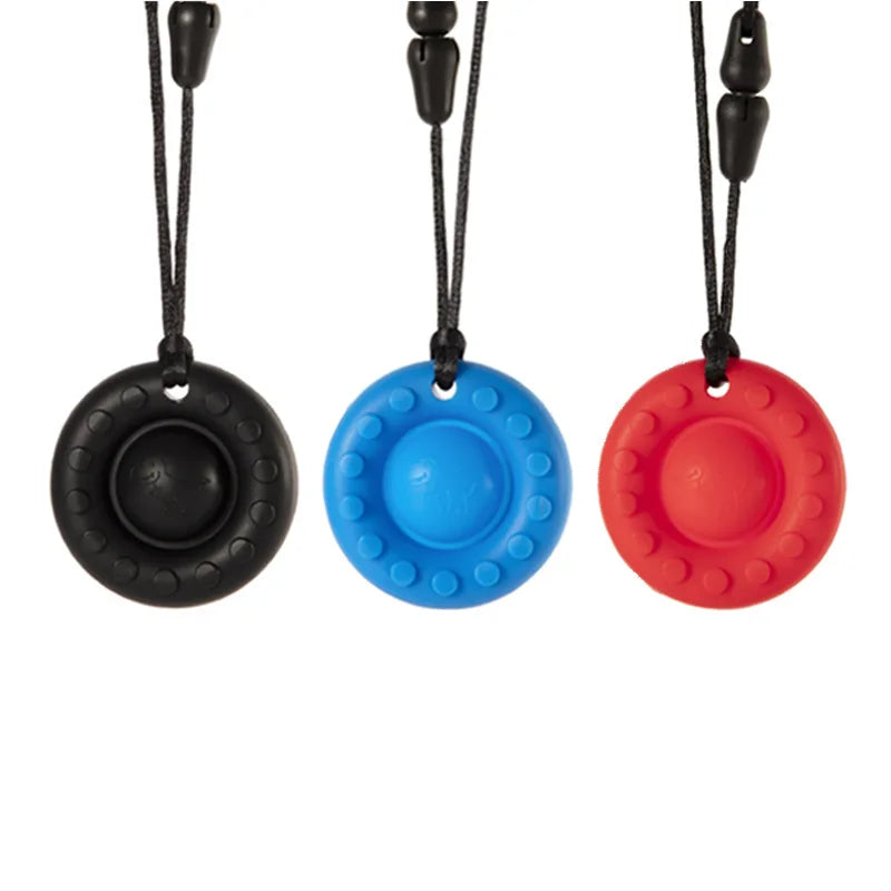 Baby Teether Wristband & Robot Chew Necklace Set