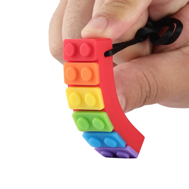 Baby Teether Wristband & Robot Chew Necklace Set