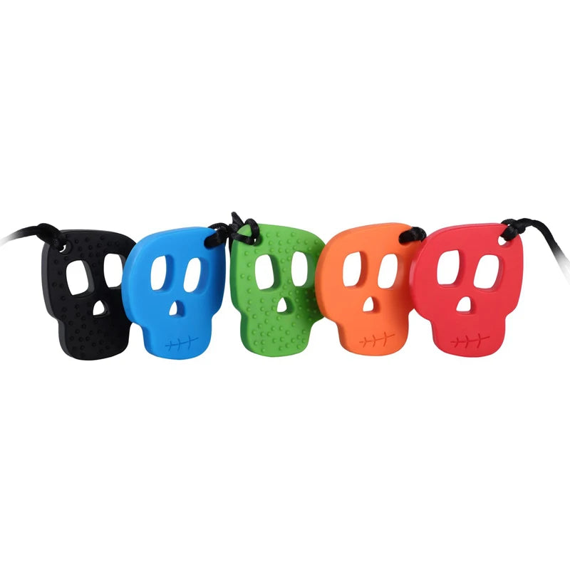 Baby Teether Wristband & Robot Chew Necklace Set