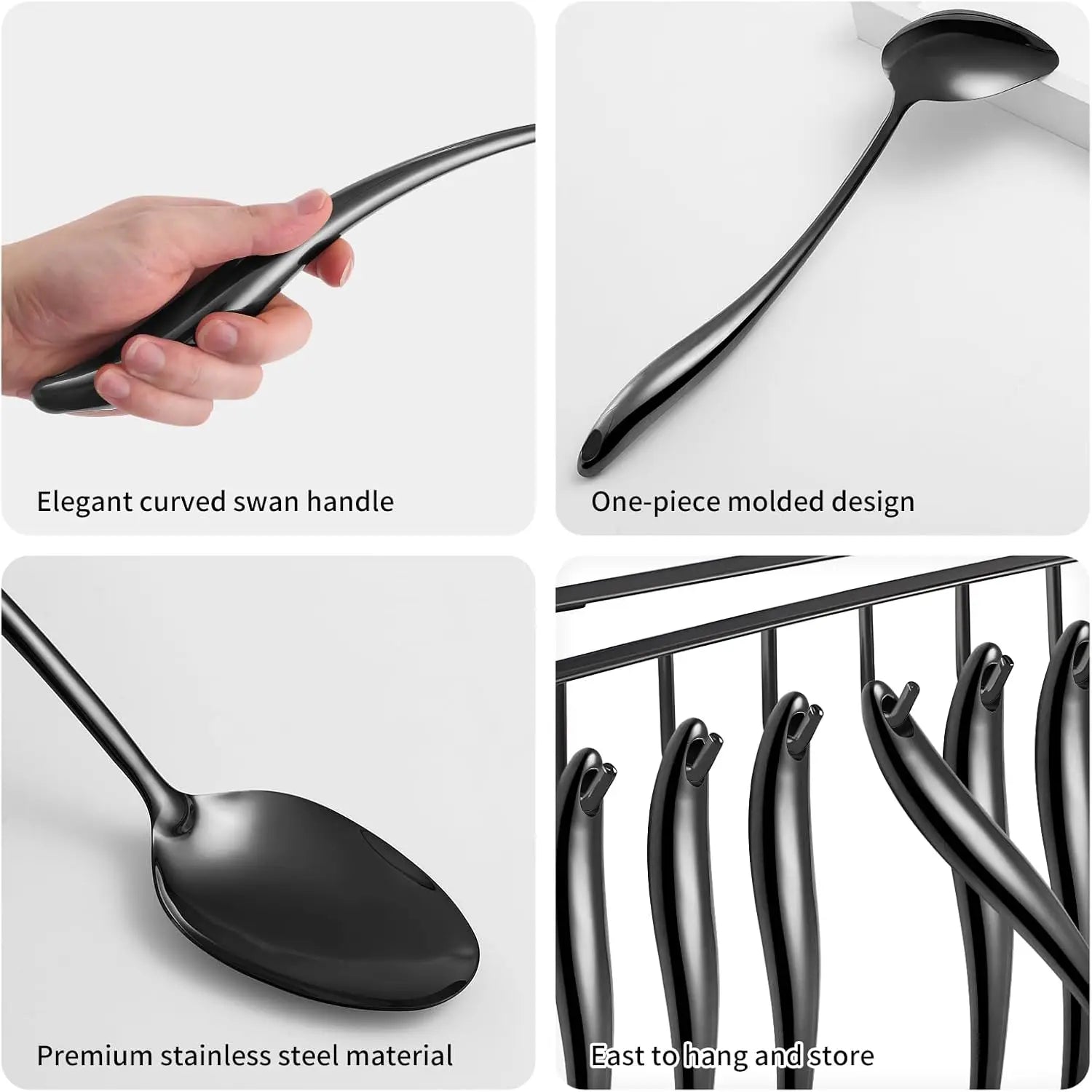 11-Piece Matte 304 Stainless Steel Kitchen Utensil Set