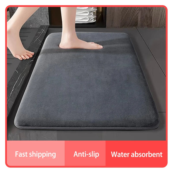 Super Absorbent Anti-Slip Coral Velvet Bath Mat
