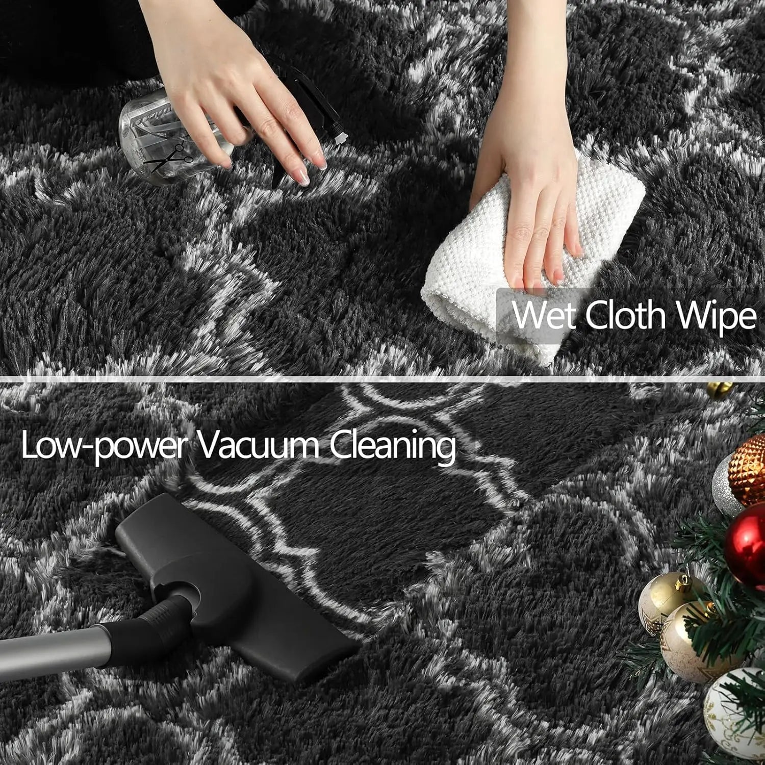 Large Plush Shag Area Rug – Soft Non-Slip Carpet