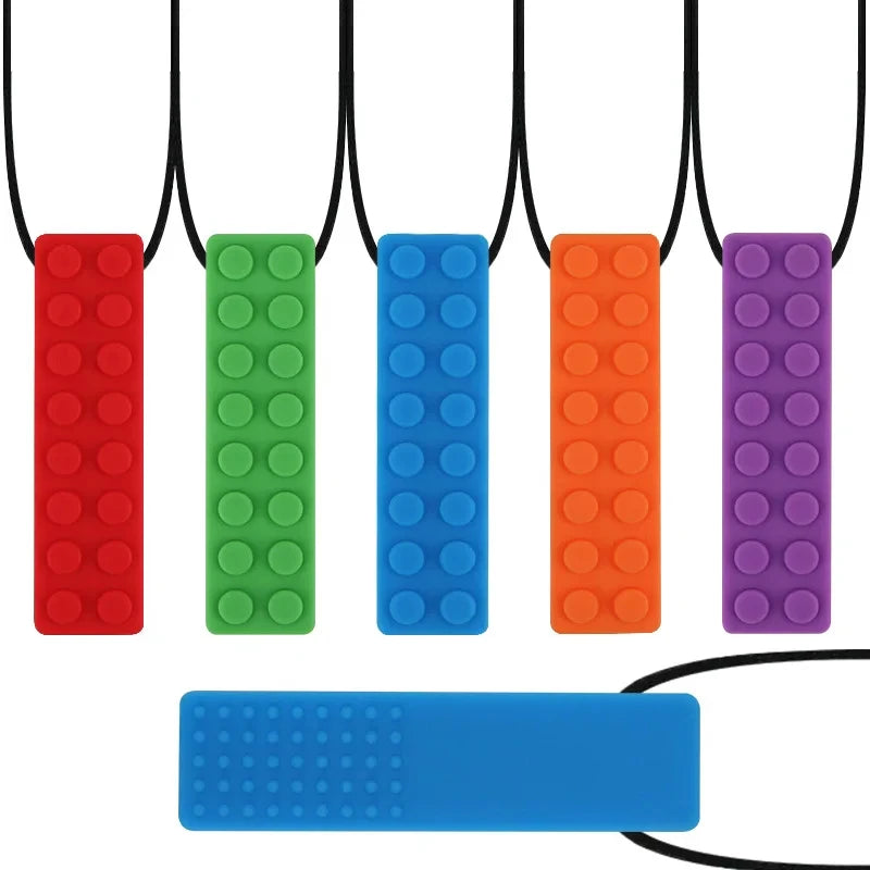Baby Teether Wristband & Robot Chew Necklace Set