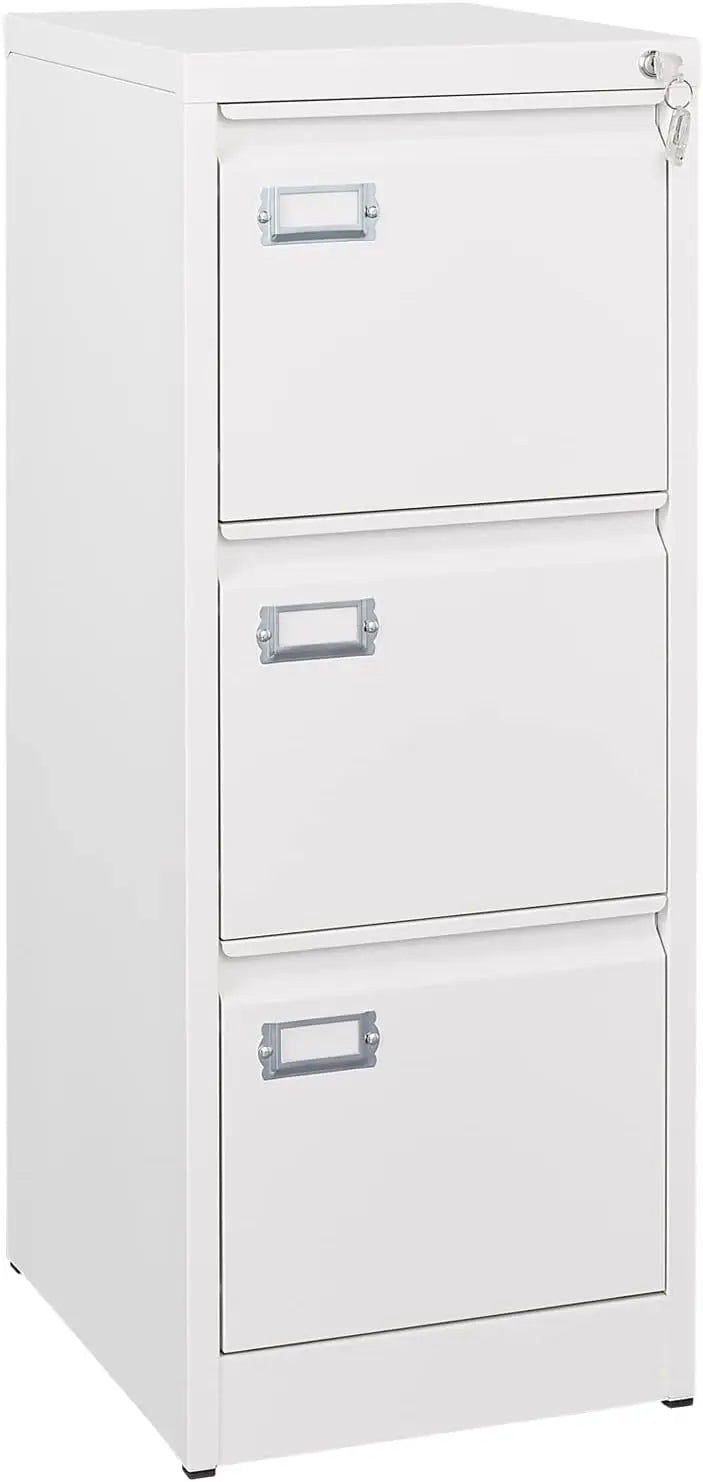 Metal Vertical File Cabinet with Lock – Anti-Tip Design