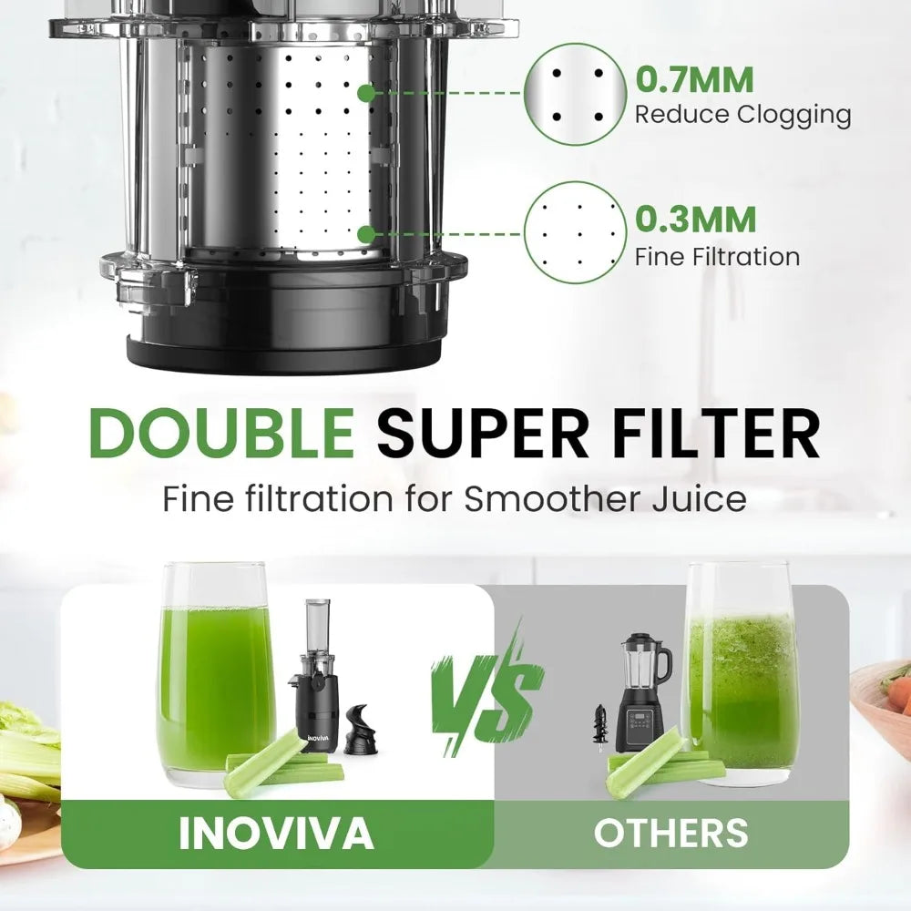 Cold Press Slow Juicer Machine – Compact 70 RPM