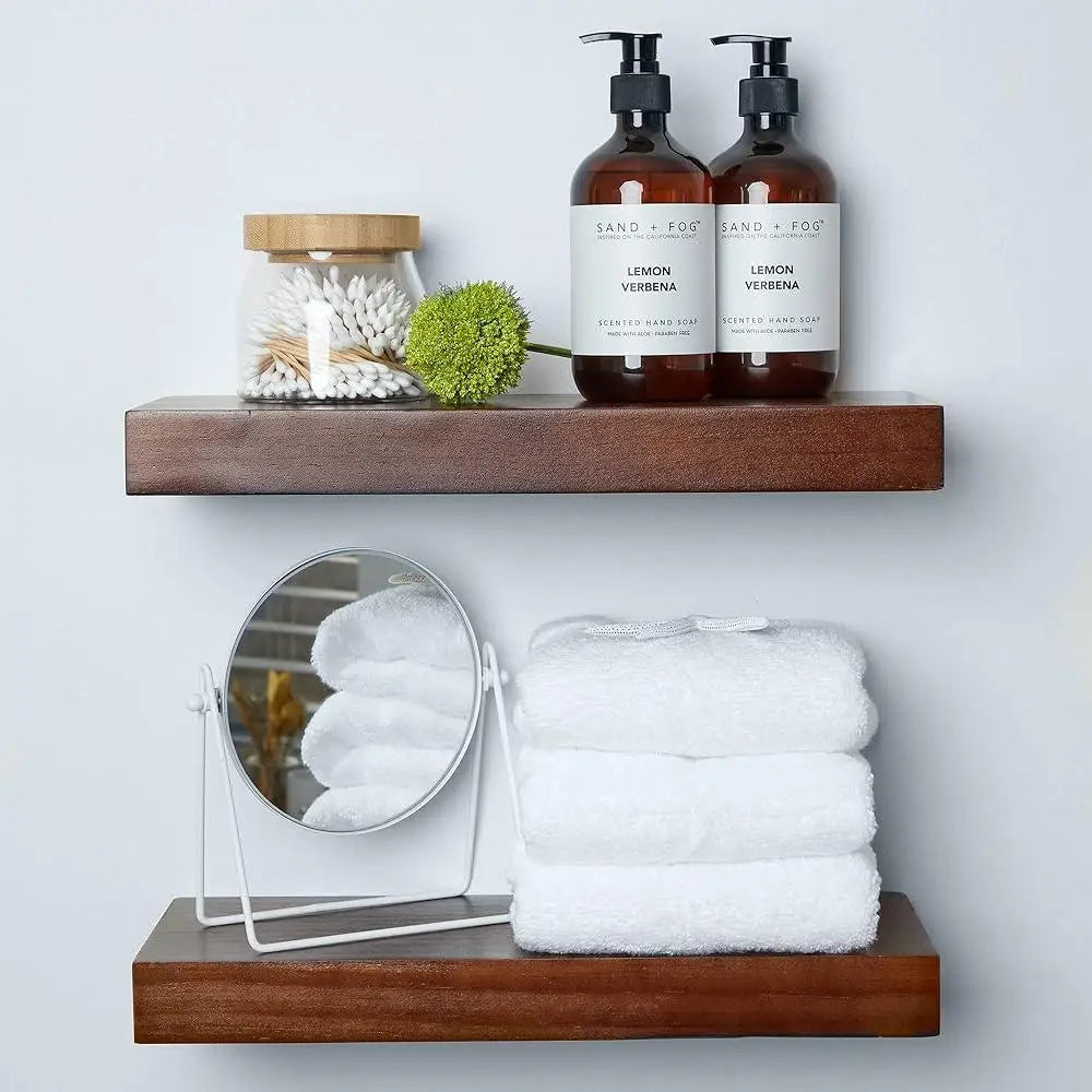 Rustic Floating Shelves – Thick Pine Wood, 16"