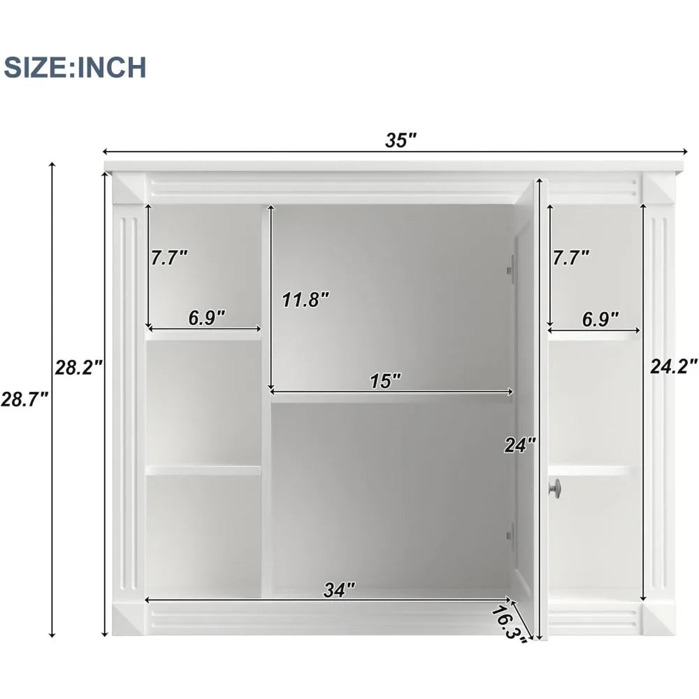 36" Bathroom Vanity with Sink & Medicine Cabinet