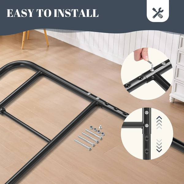 Vintage Metal Queen Headboard – Height Adjustable