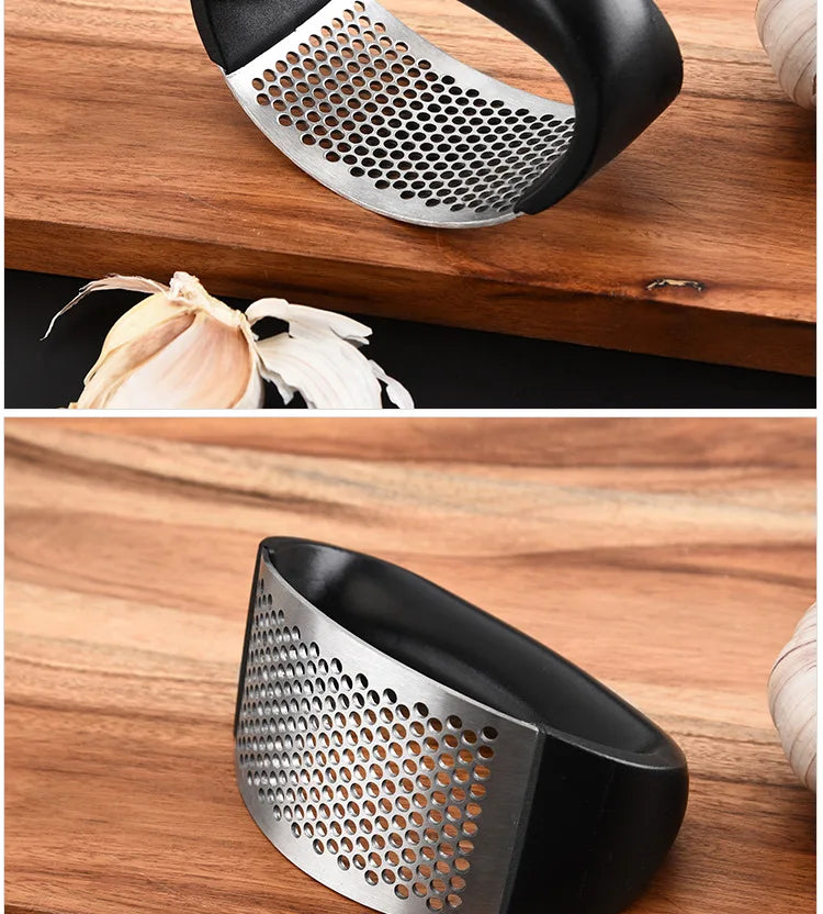 Stainless Steel Garlic Press – Manual Mincer & Kitchen Gadget