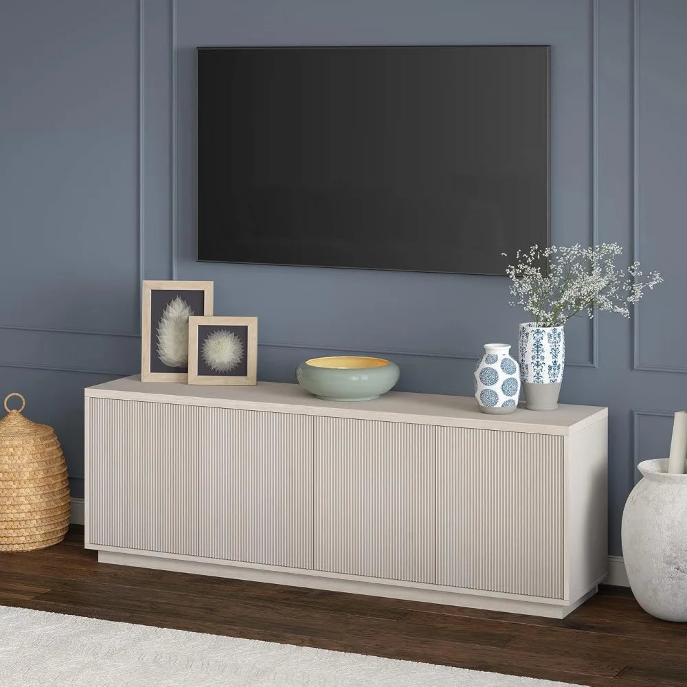 Hanson 70" TV Stand – Alder White Finish