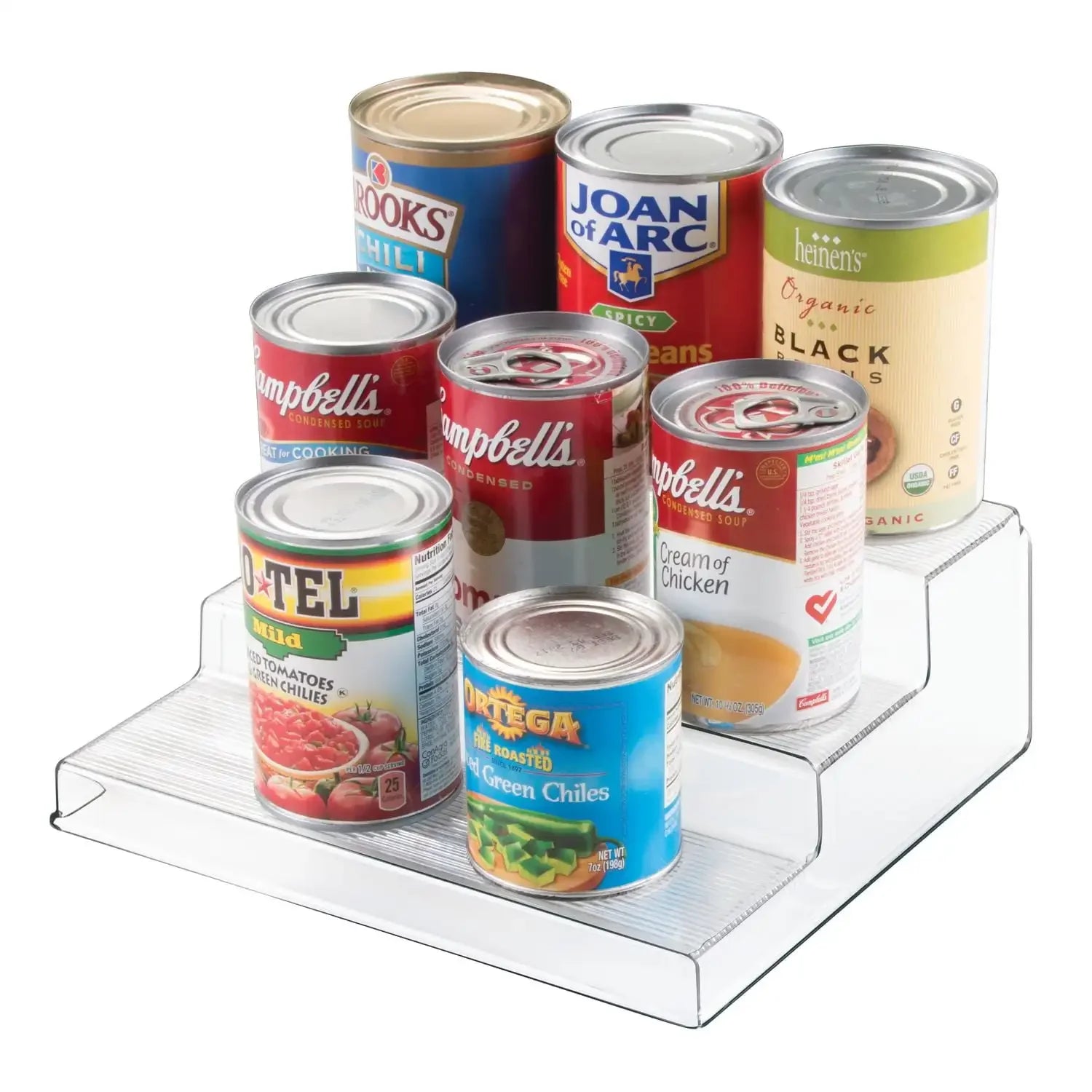 iDesign Clear 3‑Tier Pantry Organizer (8.8 × 10 × 3.5 in)