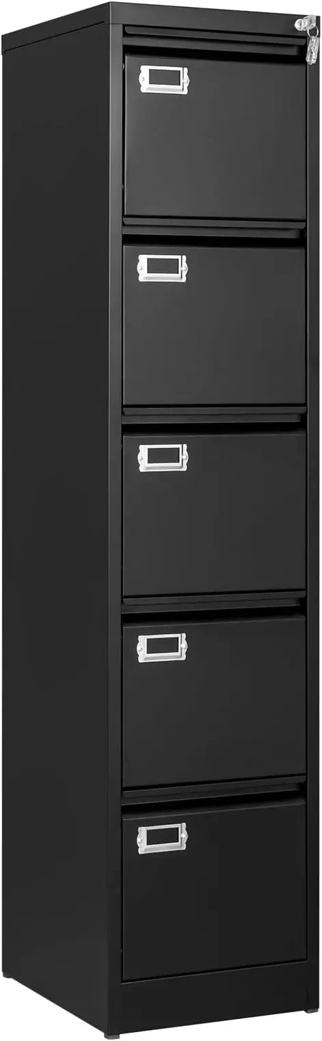 Metal Vertical File Cabinet with Lock – Anti-Tip Design