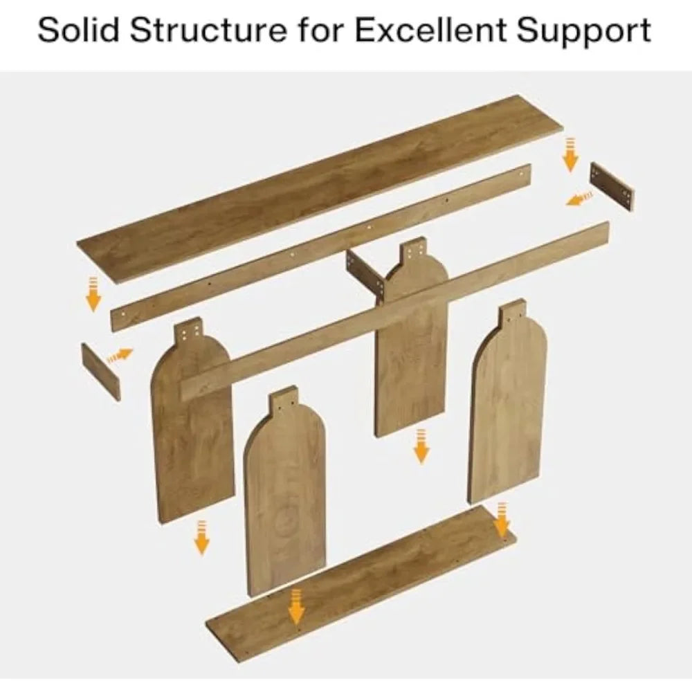 70.9" Farmhouse Console Table with Storage Shelf