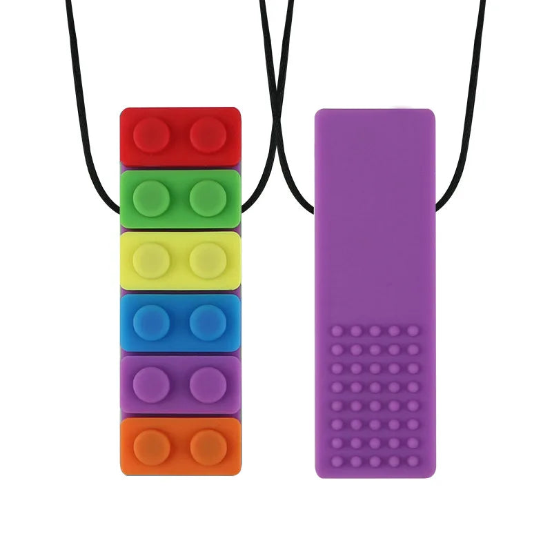 Baby Teether Wristband & Robot Chew Necklace Set