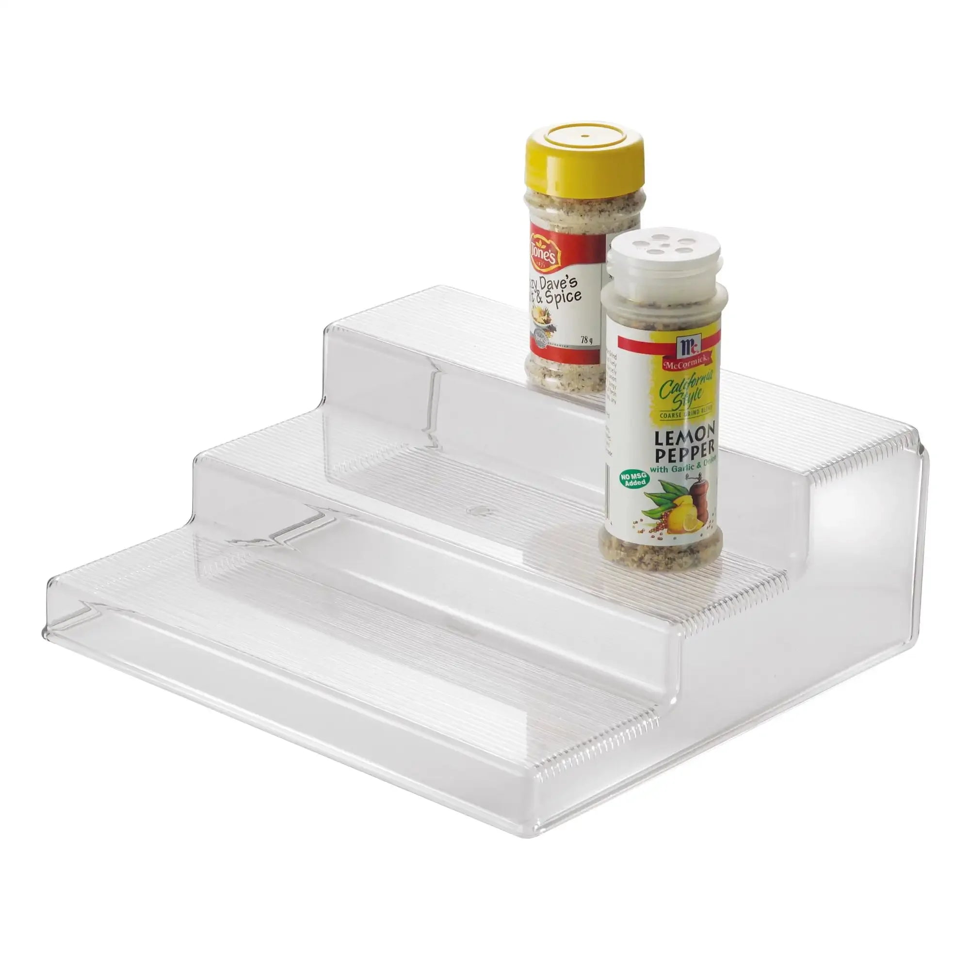 iDesign Clear 3‑Tier Pantry Organizer (8.8 × 10 × 3.5 in)