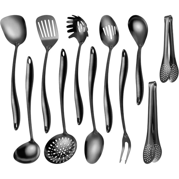 11-Piece Matte 304 Stainless Steel Kitchen Utensil Set