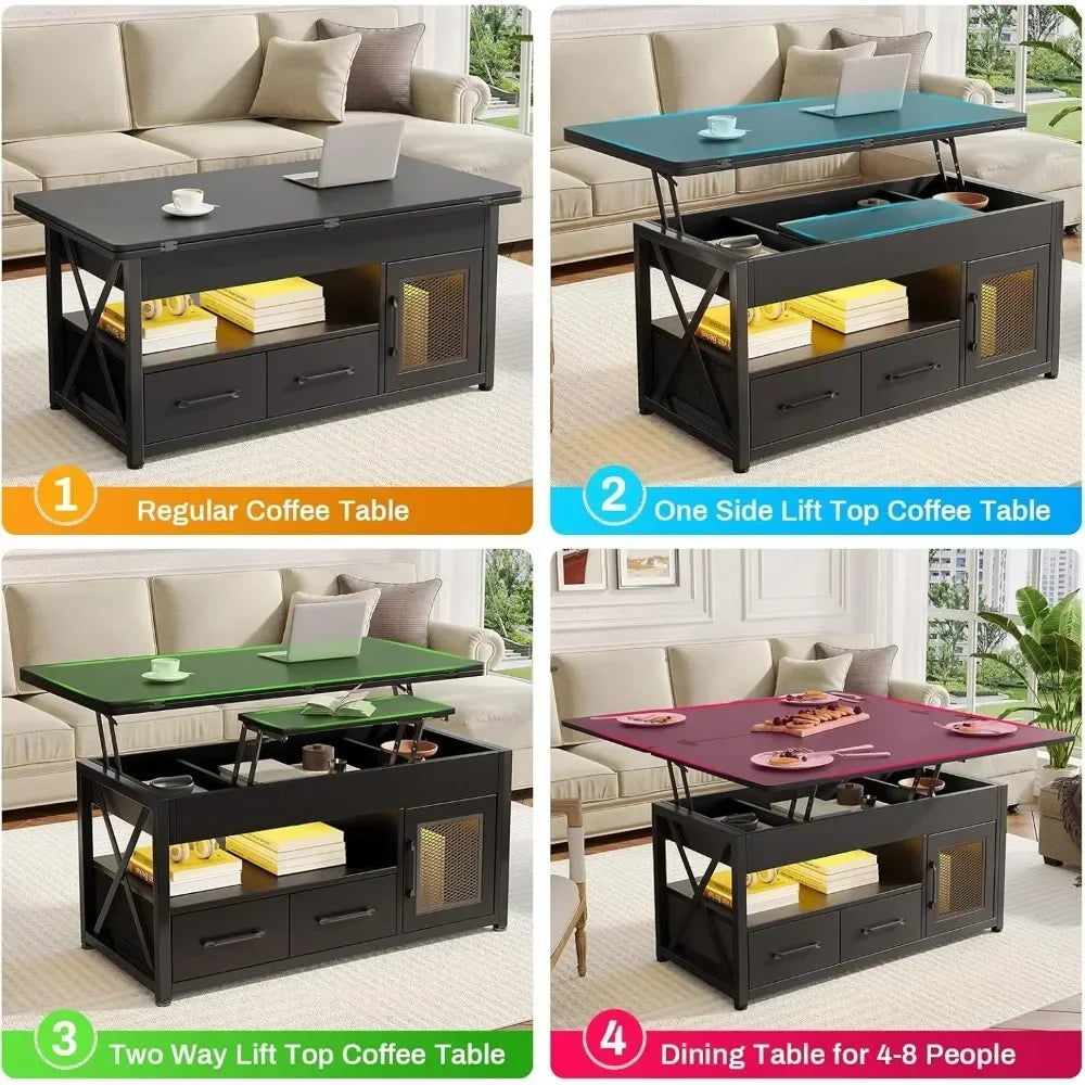 40" Lift-Top 4-in-1 Coffee Table with Storage