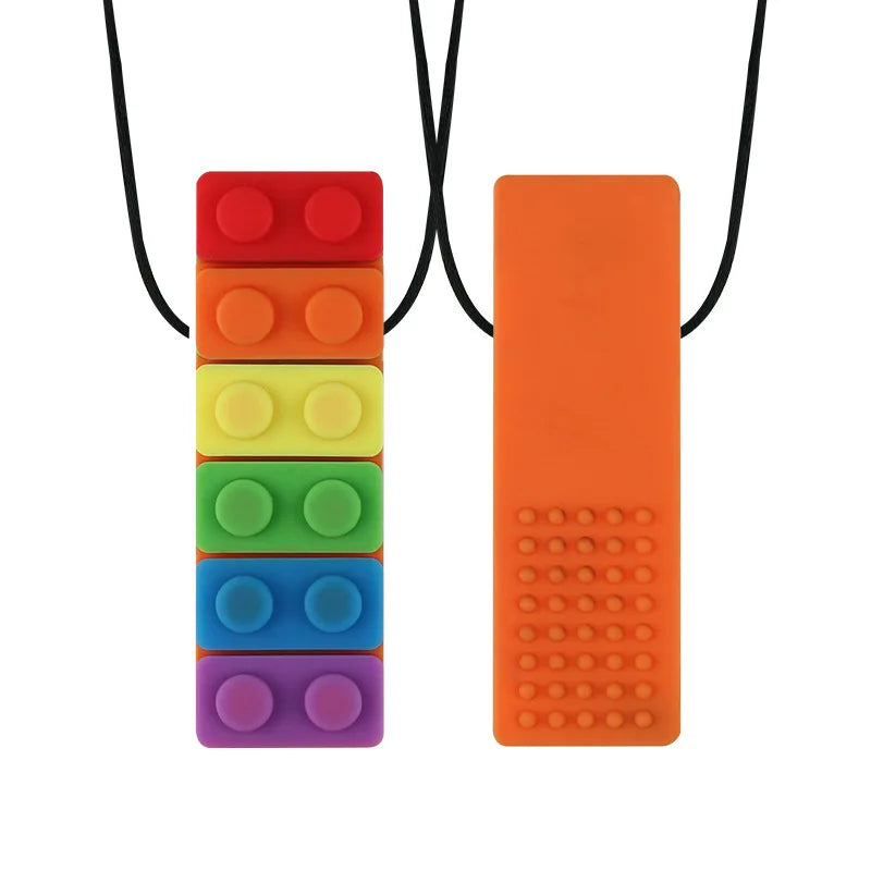 Baby Teether Wristband & Robot Chew Necklace Set