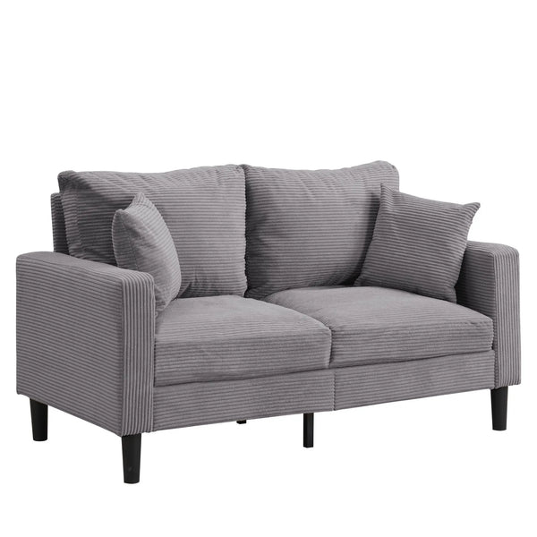 57" Modern Loveseat Sofa – Compact Upholstered 2-Seater