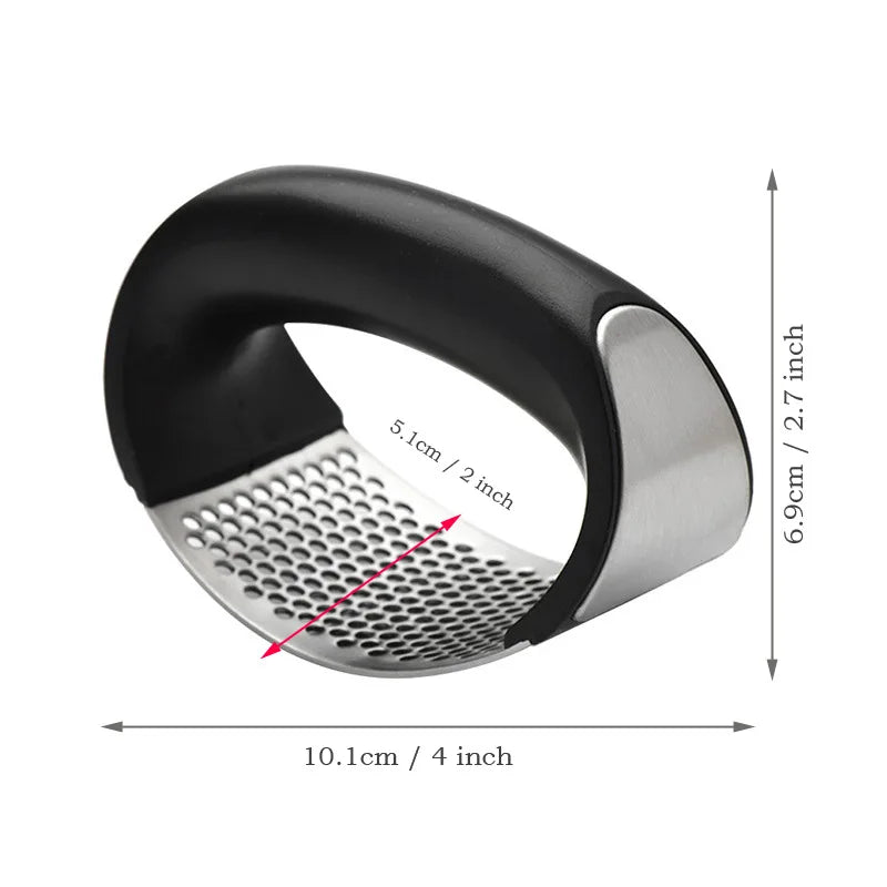 Stainless Steel Garlic Press – Manual Mincer & Kitchen Gadget