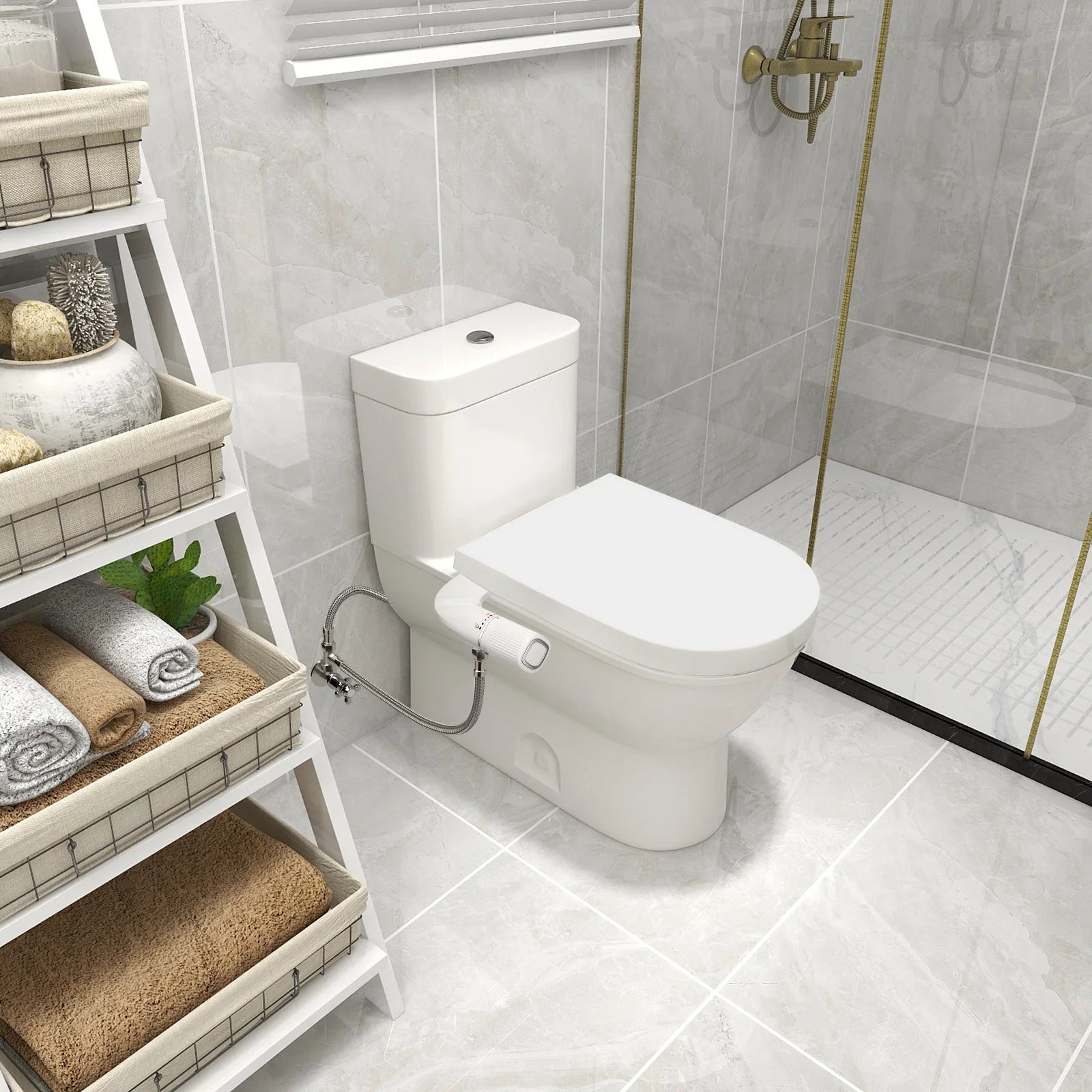 SAMODRA Dual Nozzle Non-Electric Bidet Attachment
