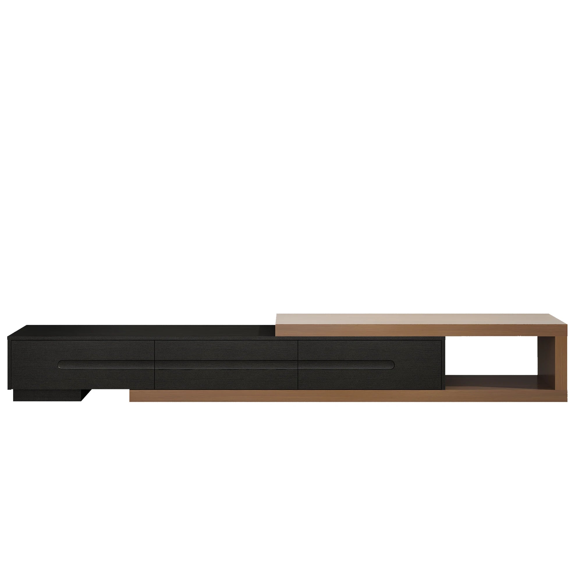 82–110" Extendable TV Stand with Drawers & Shelves