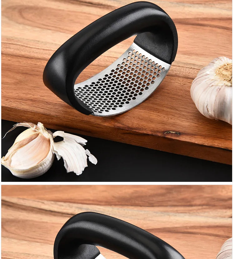 Stainless Steel Garlic Press – Manual Mincer & Kitchen Gadget