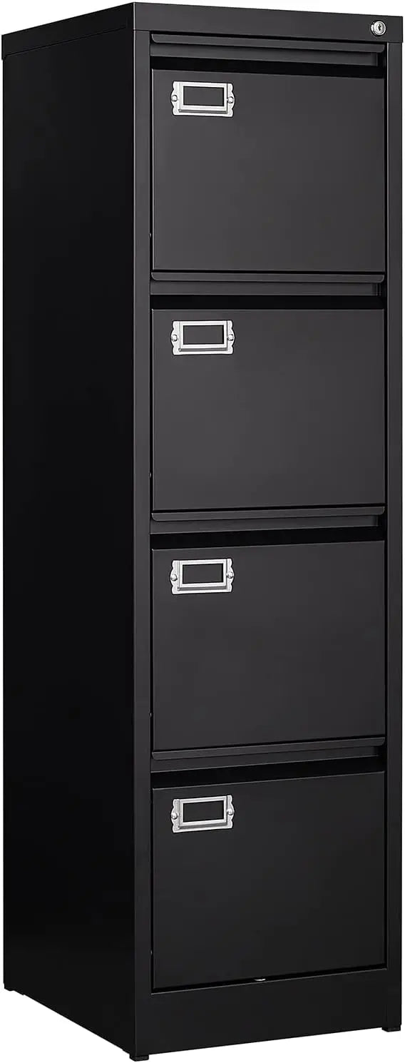 Metal Vertical File Cabinet with Lock – Anti-Tip Design