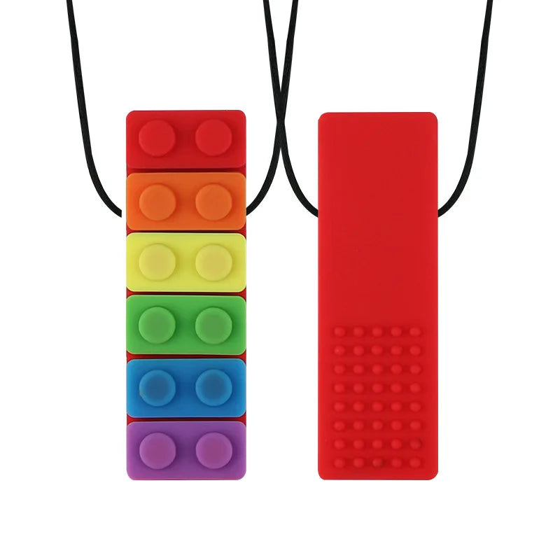 Baby Teether Wristband & Robot Chew Necklace Set