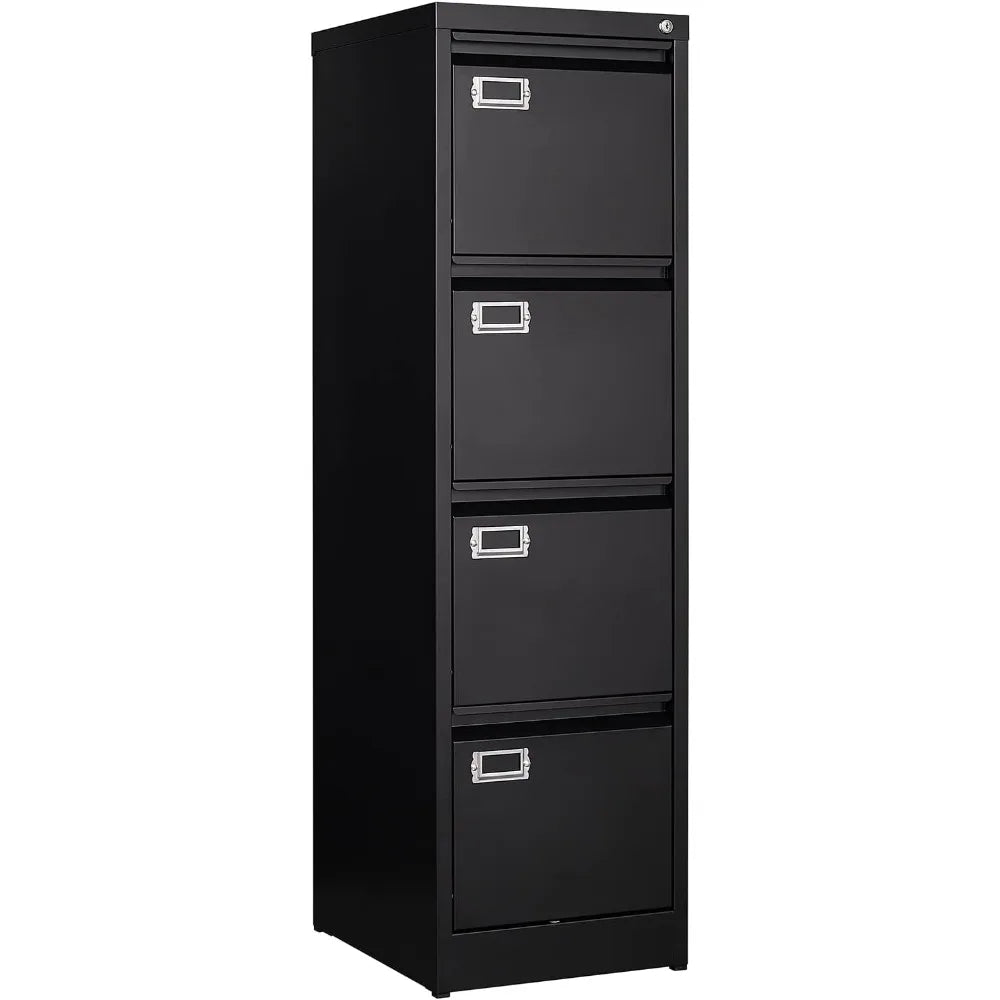 Metal Vertical File Cabinet with Lock – Anti-Tip Design