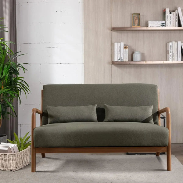 50" Loveseat Sofa – Mid-Century Modern 2-Seater Couch