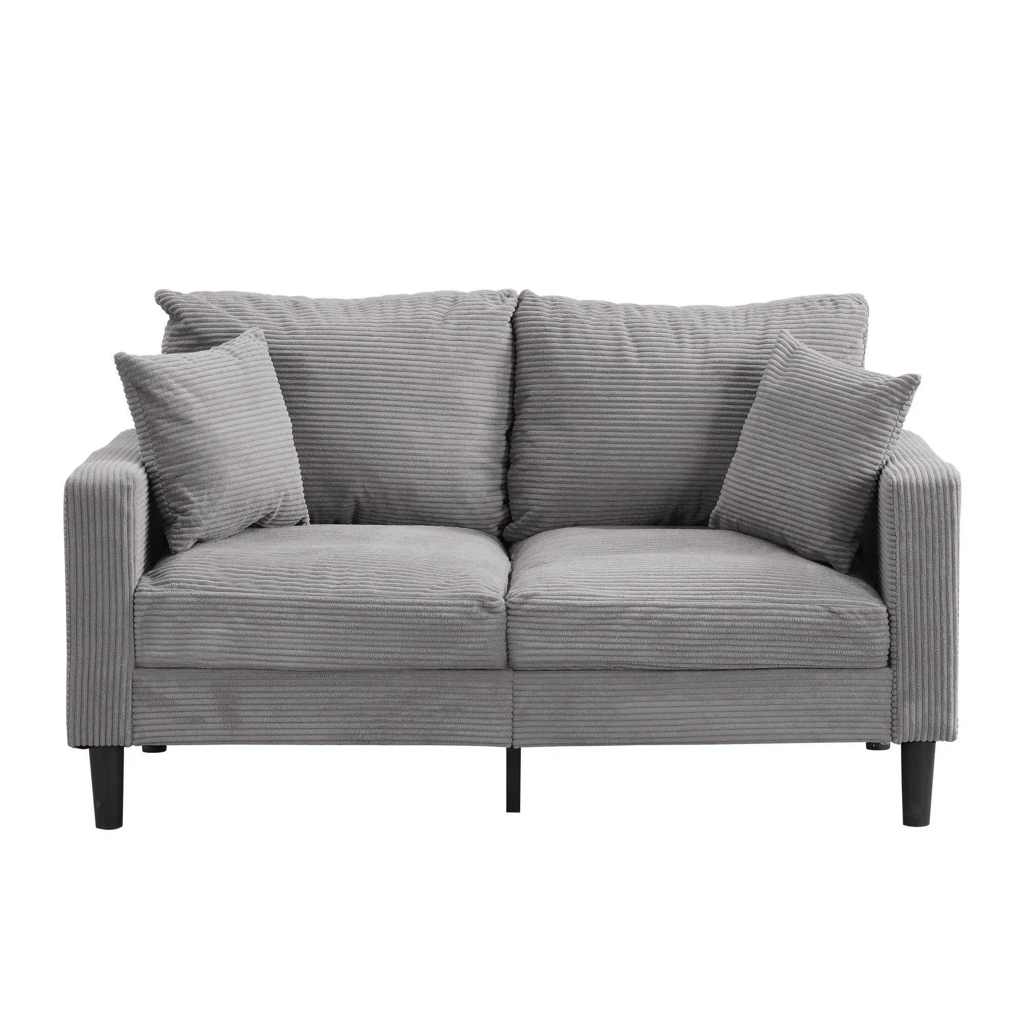 57" Modern Loveseat Sofa – Compact Upholstered 2-Seater