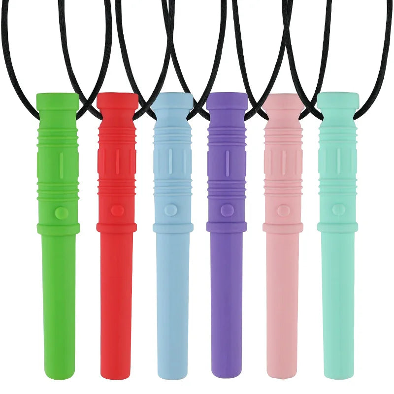 Baby Teether Wristband & Robot Chew Necklace Set