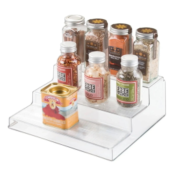 iDesign Clear 3‑Tier Pantry Organizer (8.8 × 10 × 3.5 in)