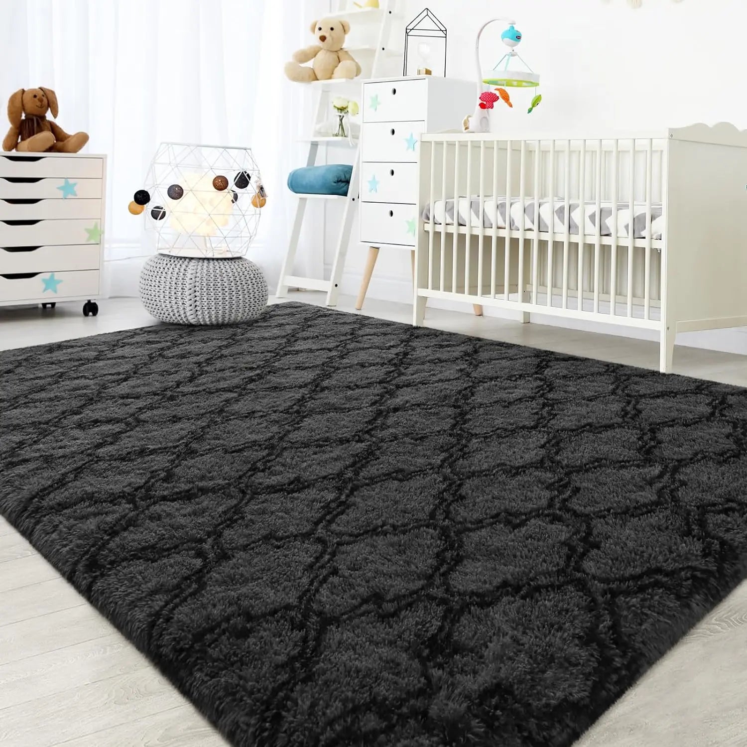 Large Plush Shag Area Rug – Soft Non-Slip Carpet
