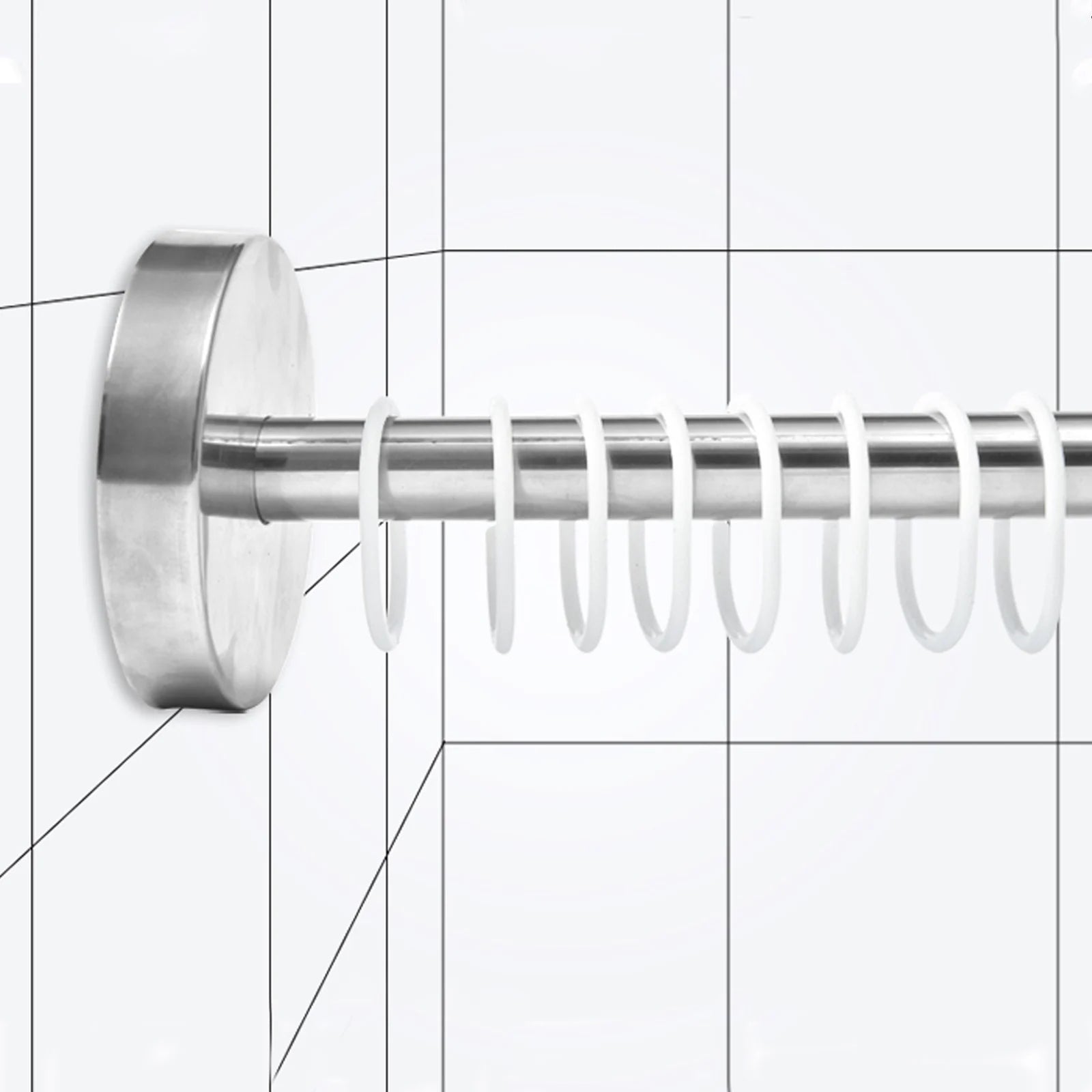 U-Shaped Adjustable Shower Curtain Rod