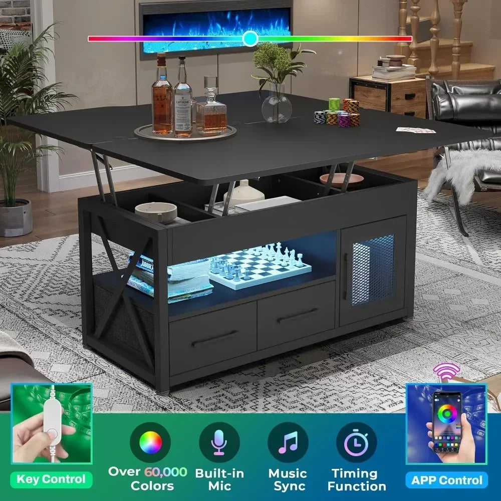 40" Lift-Top 4-in-1 Coffee Table with Storage
