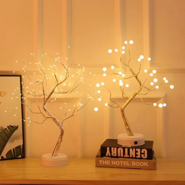 36/108 LED Tree Night Light – USB/Battery Fairy Table Lamp