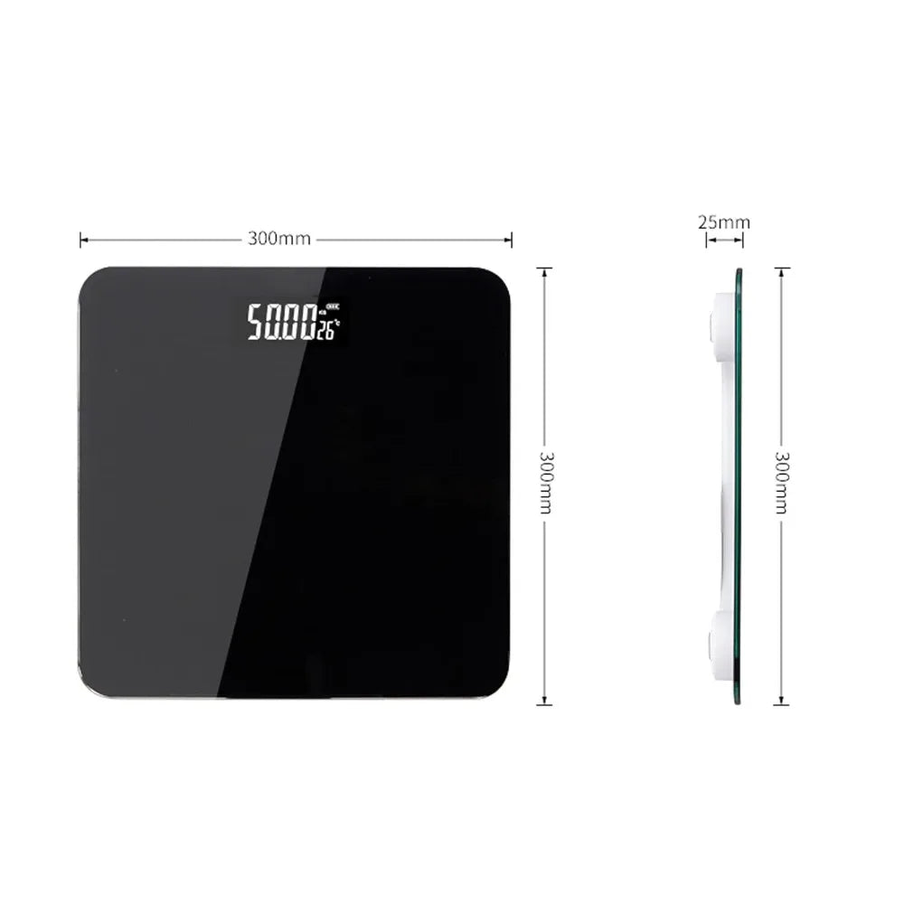 Digital Glass Bathroom Scale with LCD Display