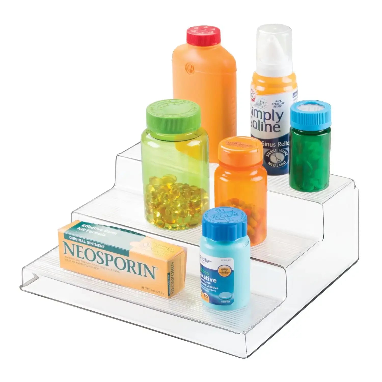 iDesign Clear 3‑Tier Pantry Organizer (8.8 × 10 × 3.5 in)