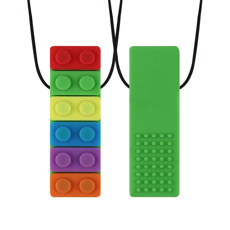 Baby Teether Wristband & Robot Chew Necklace Set